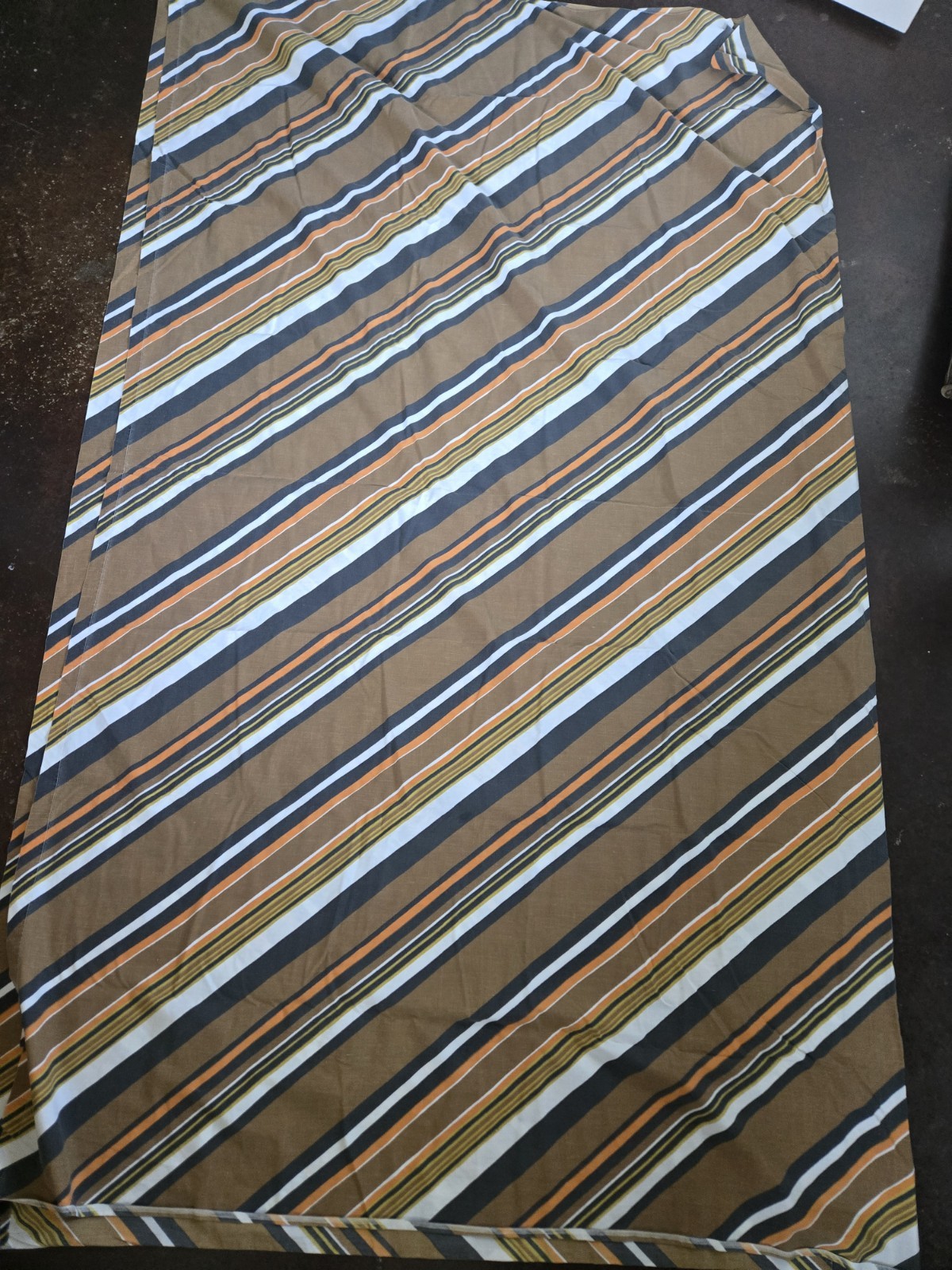 YSL Yves Saint Laurent Vintage Full flat sheet Fieldcrest Stripe 
