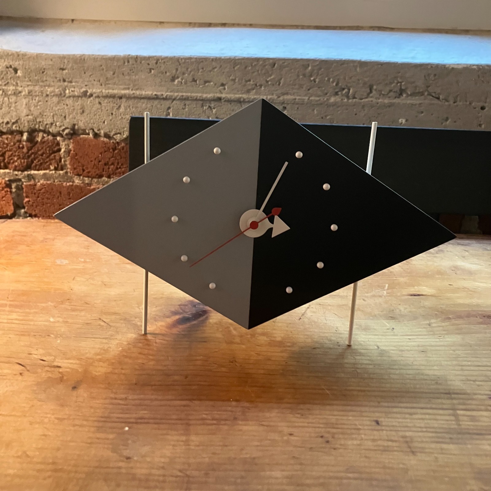 Rare Vitra George Nelson Diamond Desk Clock - Multi-Color Rare Vitra George Nelson Diamond Desk Clock - Multi-Color