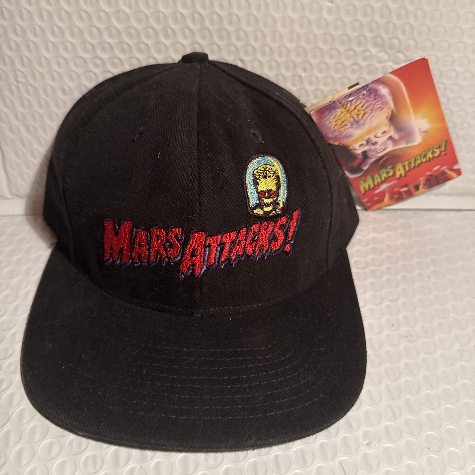 Mars Attacks Vintage 1996 Movie GIANT-Hat adjustable Topps Comic 100% Cotton Mars Attacks Vintage 1996 Movie GIANT-Hat adjustable Topps Comic 100% Cotton