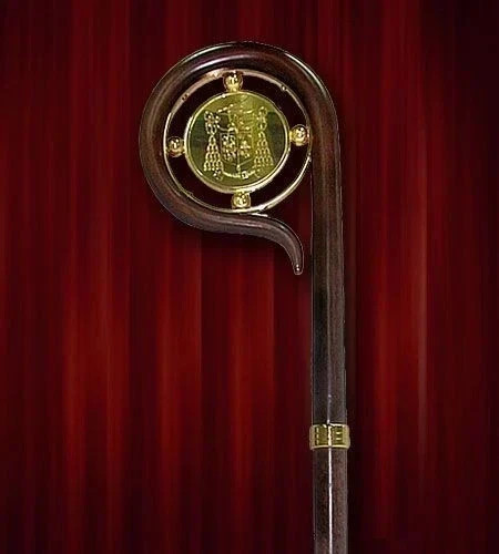 Wood CROZIER Polish Staff Crosier Bishop Quality Craftsmanship, 72" Christmas U