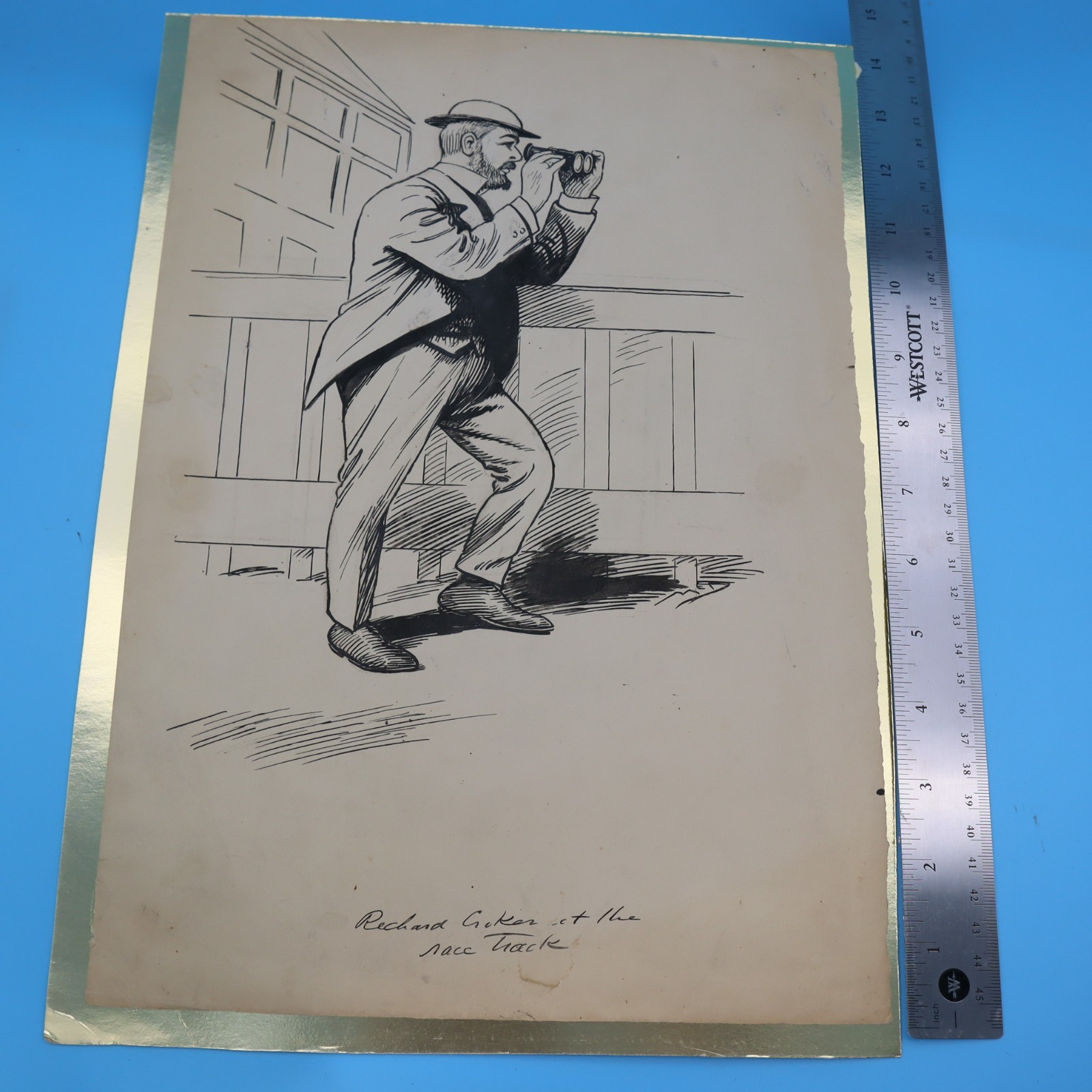 Walt McDougall Original Cartoon Art 1890's NY World Humor HAND DRAWN & SIGNED a