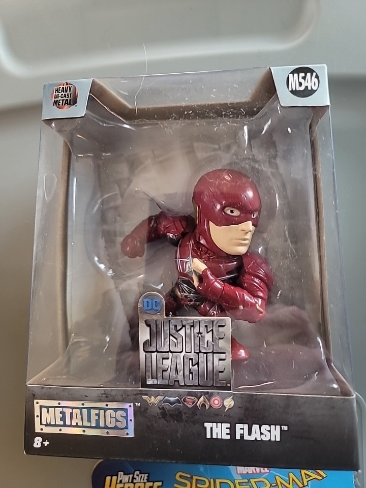DC Justice League The Flash Die-Cast Metal Figure 4in M546 Boxed SEALED