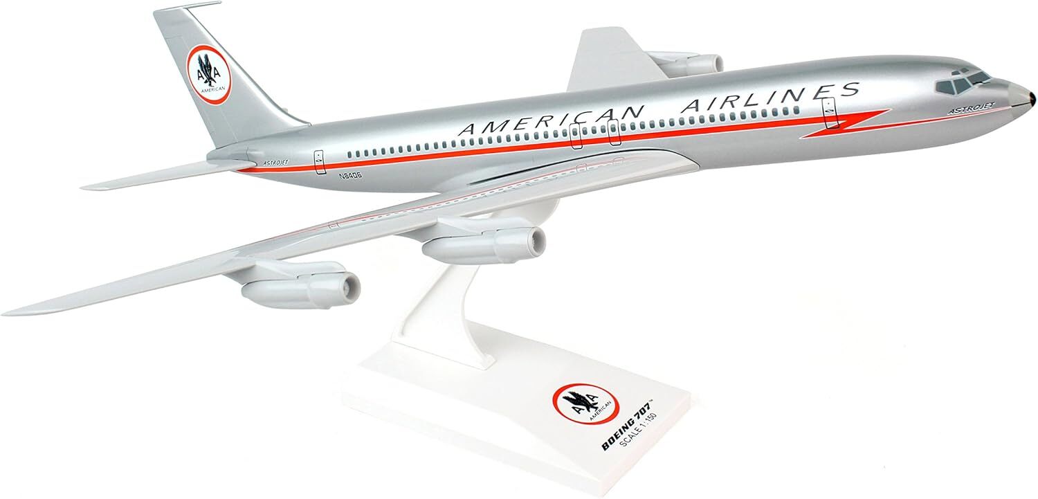 Skymarks SKR707 American Airlines Boeing 707-300 N8406 Desk 1/150 AV Jet Model Skymarks SKR707 American Airlines Boeing 707-300 N8406 Desk 1/150 AV Jet Model
