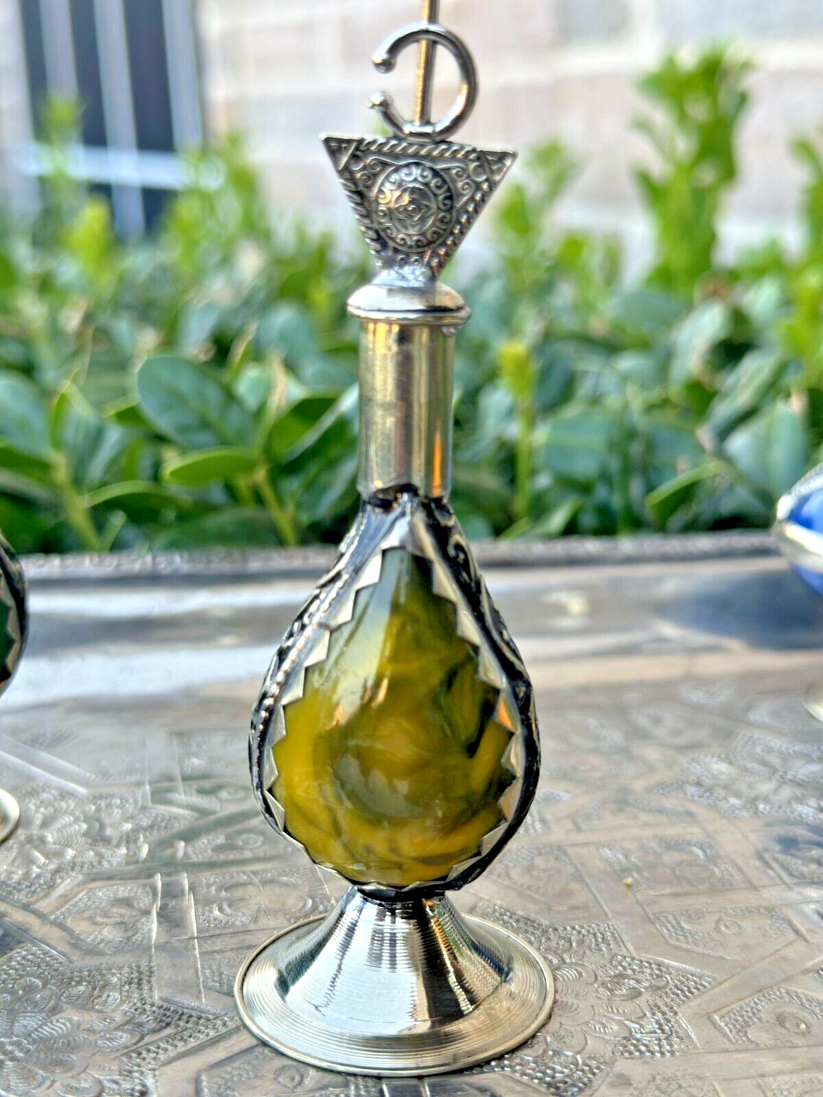 Moroccan kohl pot- empty Moroccan handmade vintage antique/collectible