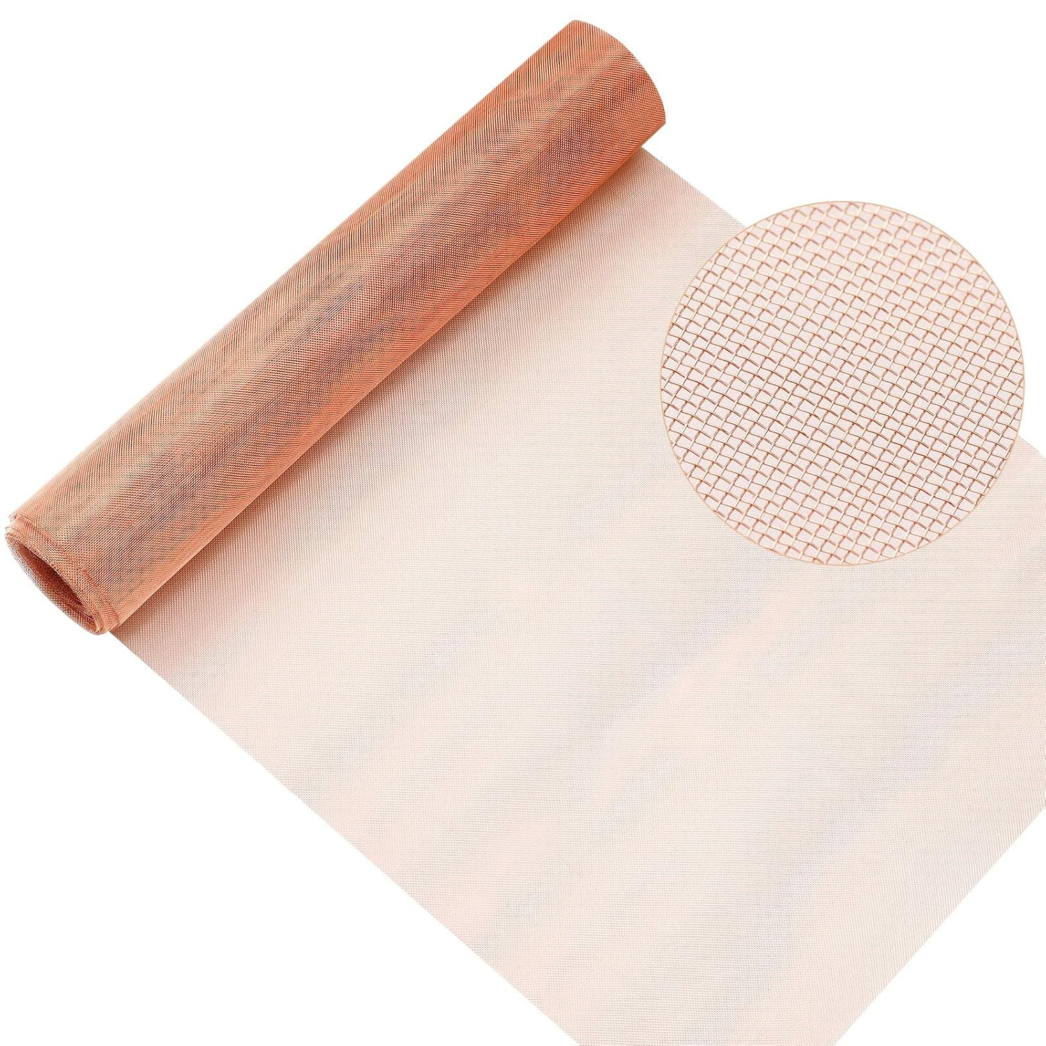 12 Inch X 50 Ft Copper Mesh Screen 99.9% Pure Copper 40 Mesh Roll 12 Inch X 50 Ft Copper Mesh Screen 99.9% Pure Copper 40 Mesh Roll