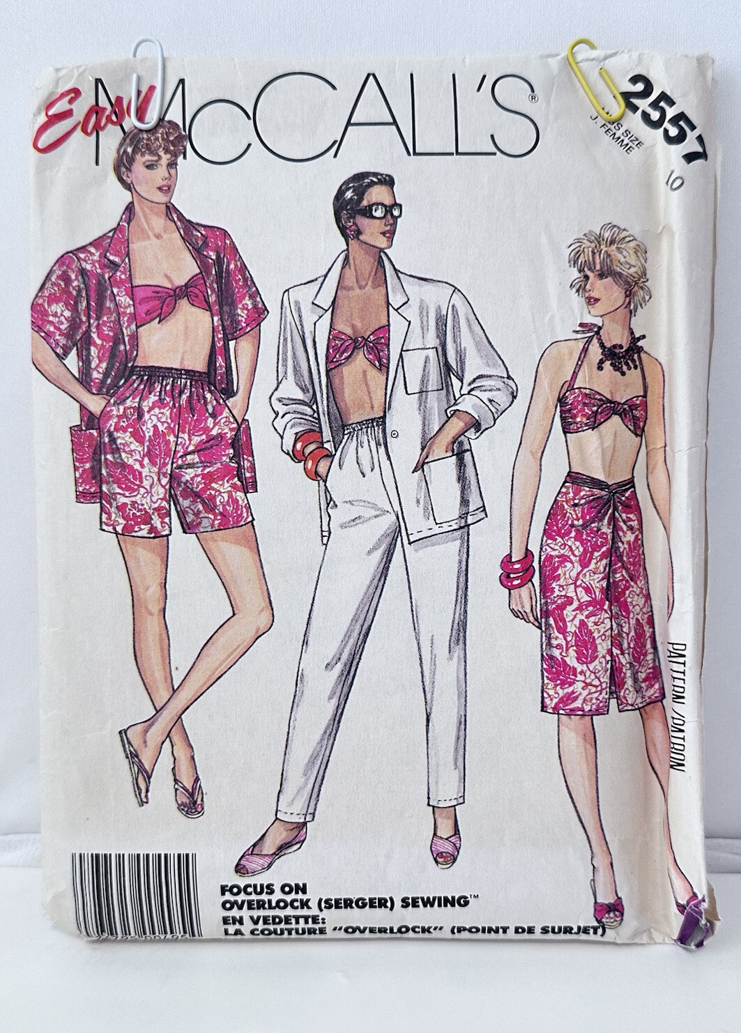 Easy McCall's 2557 Miss Size 10 Vintage 1986 Cut Easy McCall's 2557 Miss Size 10 Vintage 1986 Cut