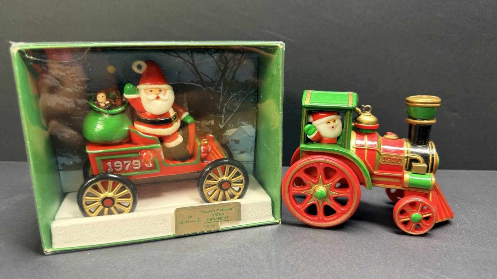 Vintage Hallmark Here Comes Santa #1 #2 Ornaments 1979 and 1980 Santa’s Vintage Hallmark Here Comes Santa #1 #2 Ornaments 1979 and 1980 Santa’s