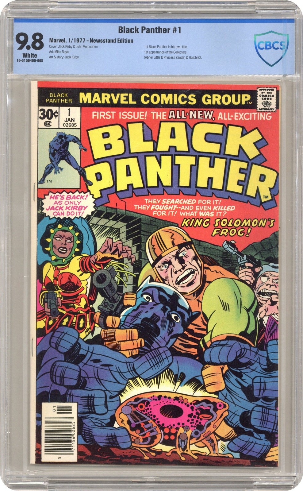 Black Panther #1 CBCS 9.8 Newsstand 1977 19-0159466-005