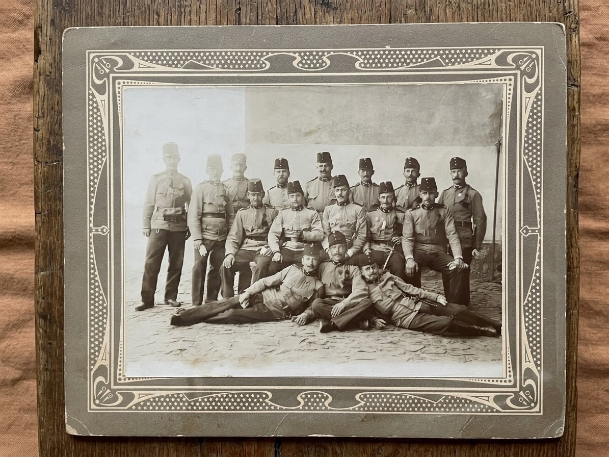 Antique WWI Austro-Hungarian Military Group Photo Art Nouveau Jugendstil Antique WWI Austro-Hungarian Military Group Photo Art Nouveau Jugendstil