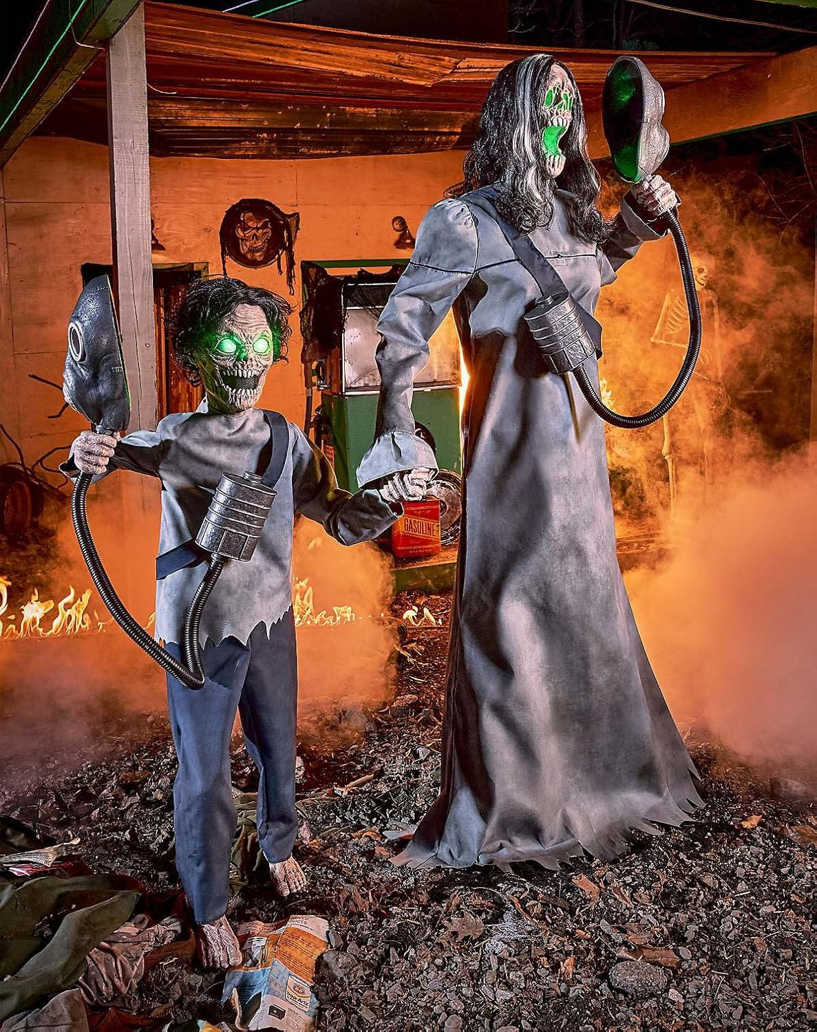 Spirit Halloween 5 Ft 7 In Doomsday Duo Animatronic, Indoor Decoration, Multicol Spirit Halloween 5 Ft 7 In Doomsday Duo Animatronic, Indoor Decoration, Multicol