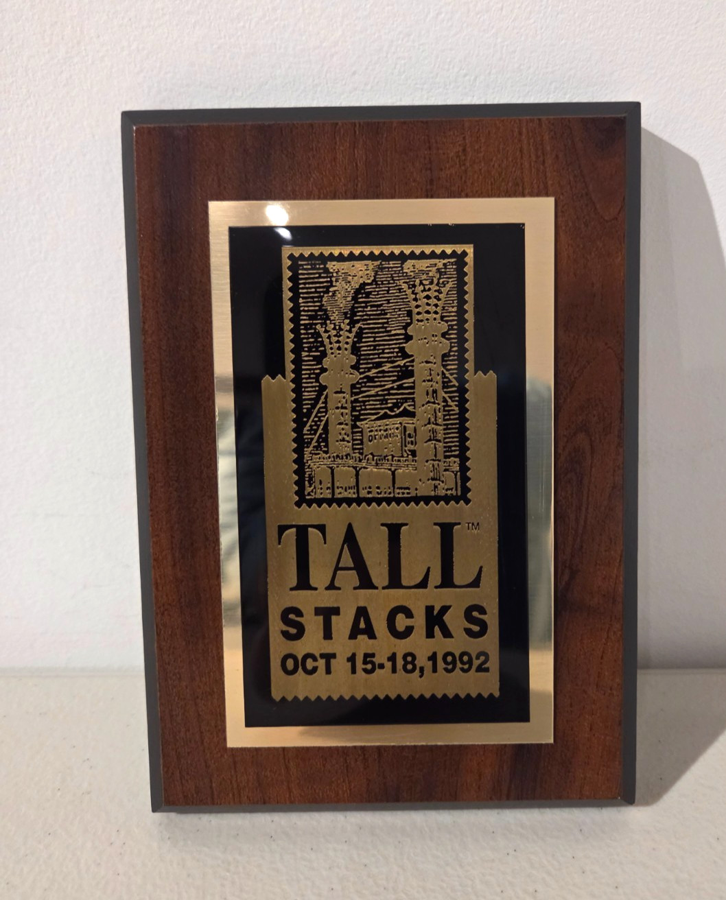 1992 Tall Stacks Cincinnati Riverboat Festival Commemorative Wood Plaque Ohio 1992 Tall Stacks Cincinnati Riverboat Festival Commemorative Wood Plaque Ohio