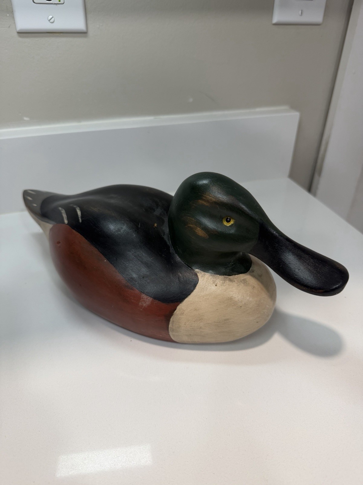 Vintage Hand Painted Wood Mallard Duck Decoy 1999