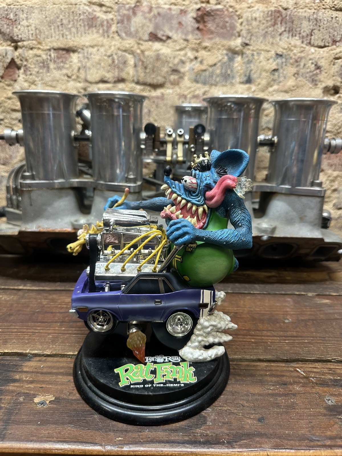 DANBURY MINT RAT FINK KING OF THE HEMI'S SCLUPTURE BIG DADDY ROTH COMPLETE DANBURY MINT RAT FINK KING OF THE HEMI'S SCLUPTURE BIG DADDY ROTH COMPLETE