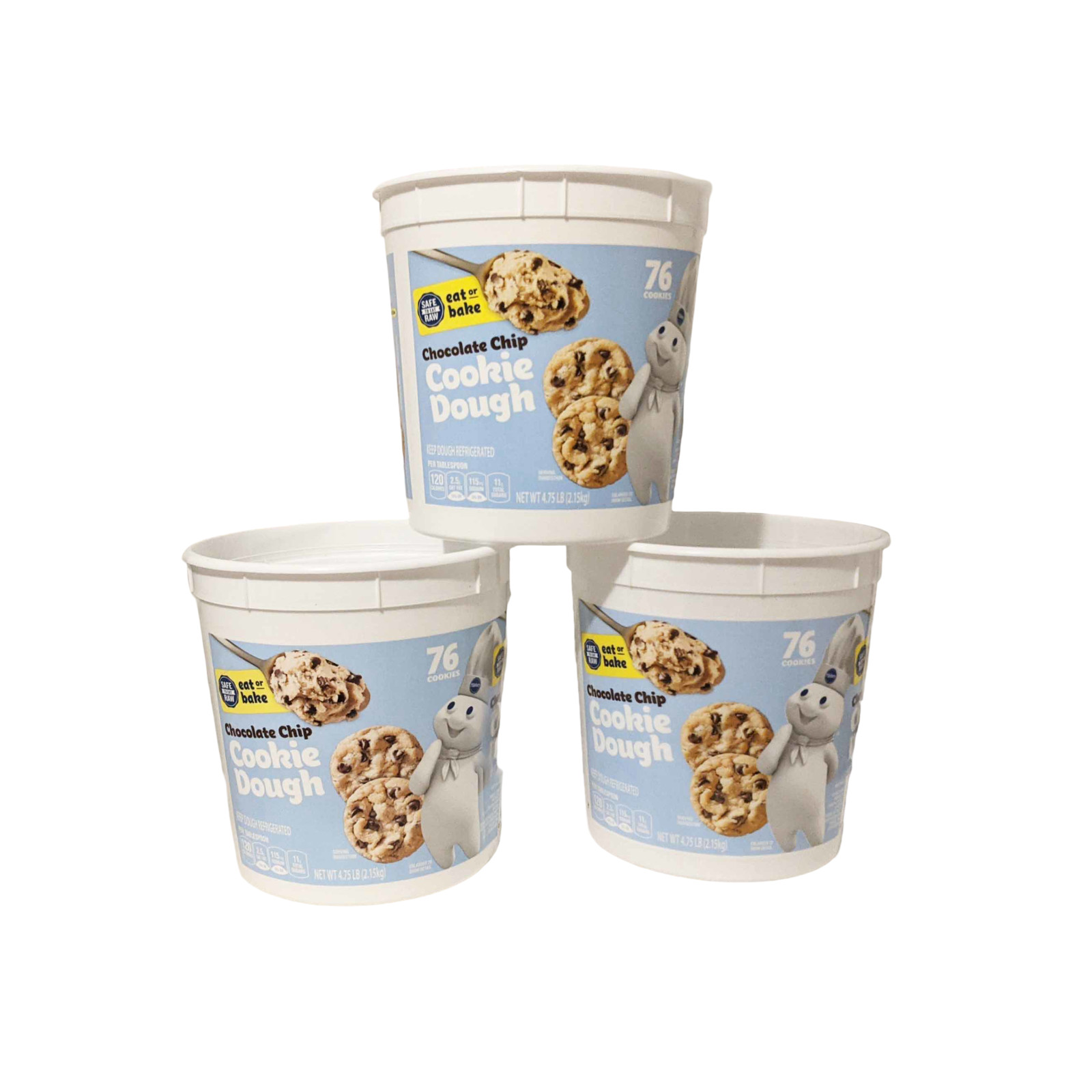 3 PILLSBURY Cookie Dough Plastic Container Empty Art/Craft Storage Holds 4+ lb 3 PILLSBURY Cookie Dough Plastic Container Empty Art/Craft Storage Holds 4+ lb