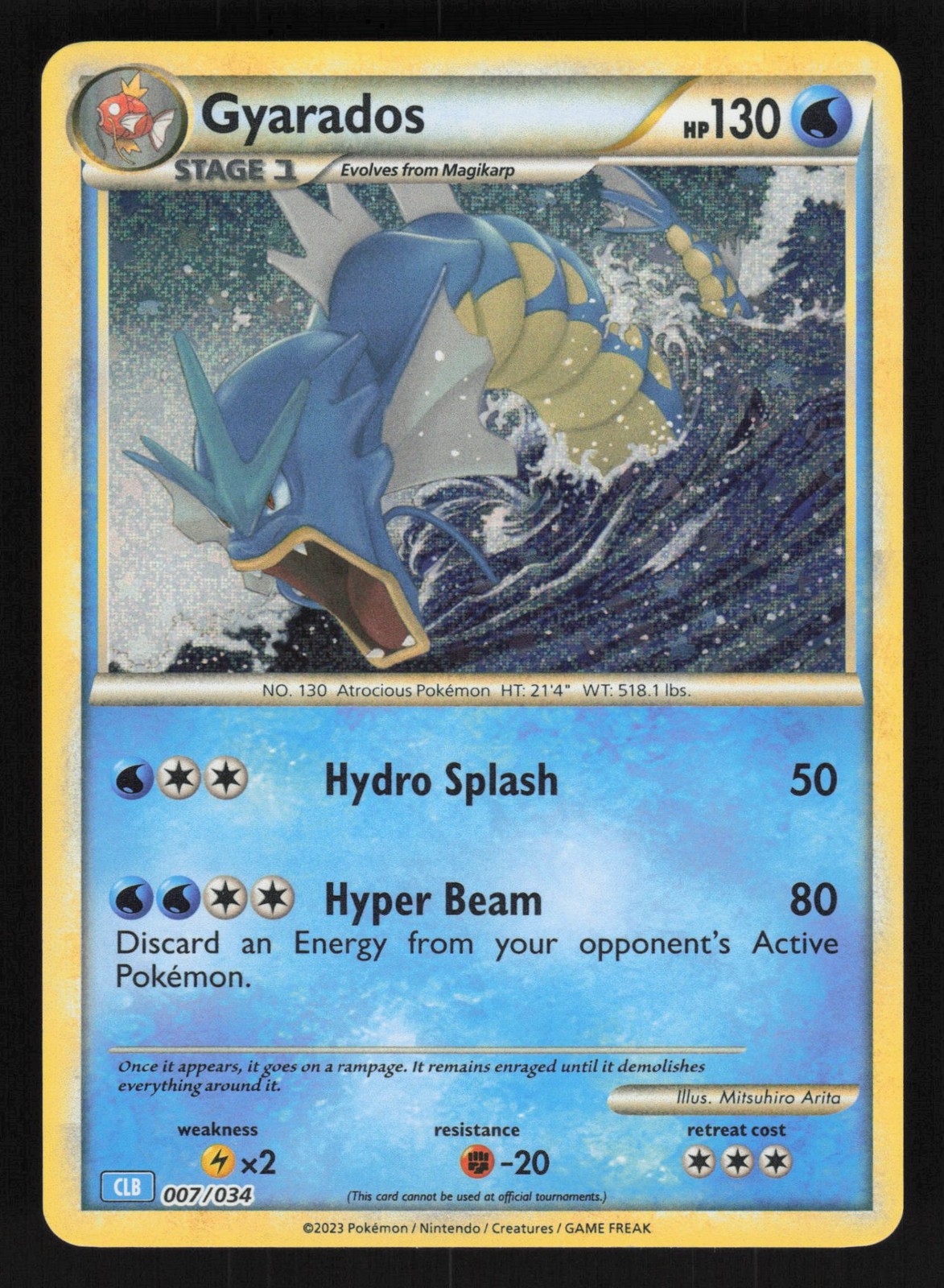 English NM Gyarados 007/034 CL Holofoil Pokemon Trading Card Game Classic English NM Gyarados 007/034 CL Holofoil Pokemon Trading Card Game Classic