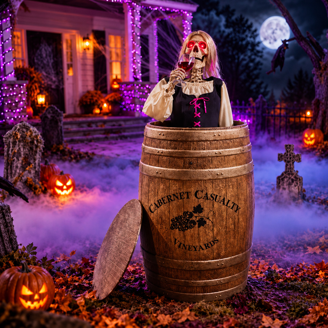 Home Accents 4.5 FT Grave Bones Animated LED Cabernet Casualty 26SV24841 Home Accents 4.5 FT Grave Bones Animated LED Cabernet Casualty 26SV24841