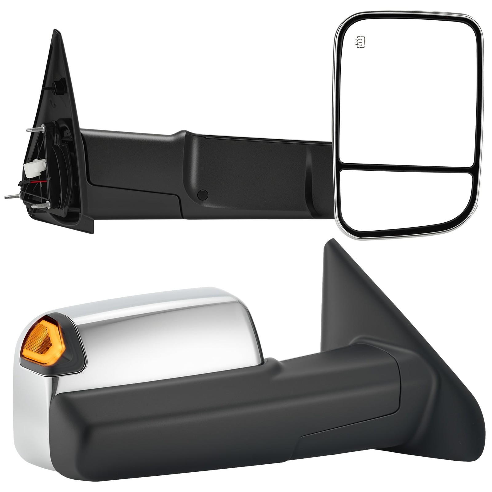 Tow Mirrors Compatible with 2002-2008 Dodge Ram 1500, 2003-2009 2500 3500, Sm... Tow Mirrors Compatible with 2002-2008 Dodge Ram 1500, 2003-2009 2500 3500, Sm...