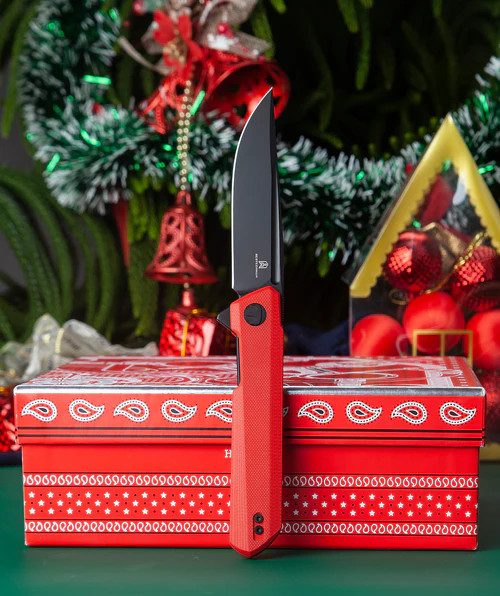 Bestech Knives Bestechman Folding Knife 3.5" D2 Tool Steel Blade Red G10 Handle Bestech Knives Bestechman Folding Knife 3.5" D2 Tool Steel Blade Red G10 Handle