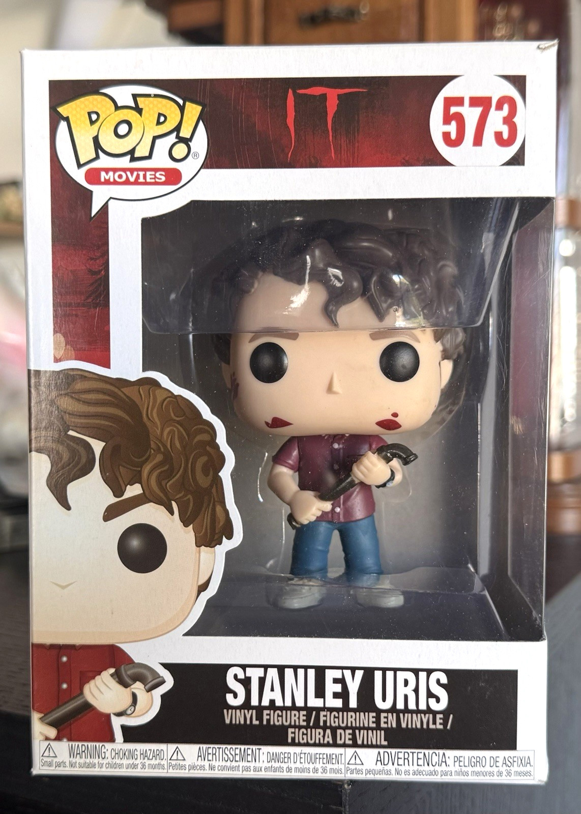 VAULTED Funko Pop Movies IT: STANLEY URIS (Holding Pipe) #573 w/Protector VAULTED Funko Pop Movies IT: STANLEY URIS (Holding Pipe) #573 w/Protector