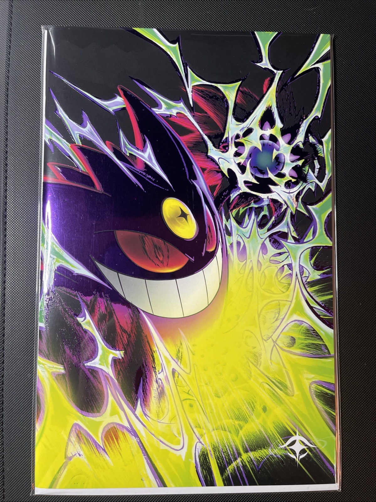 Fame Satoshi Tajiri Grim Shady Gengar Embossed Spot Foil + COA #35/100 Fame Satoshi Tajiri Grim Shady Gengar Embossed Spot Foil + COA #35/100