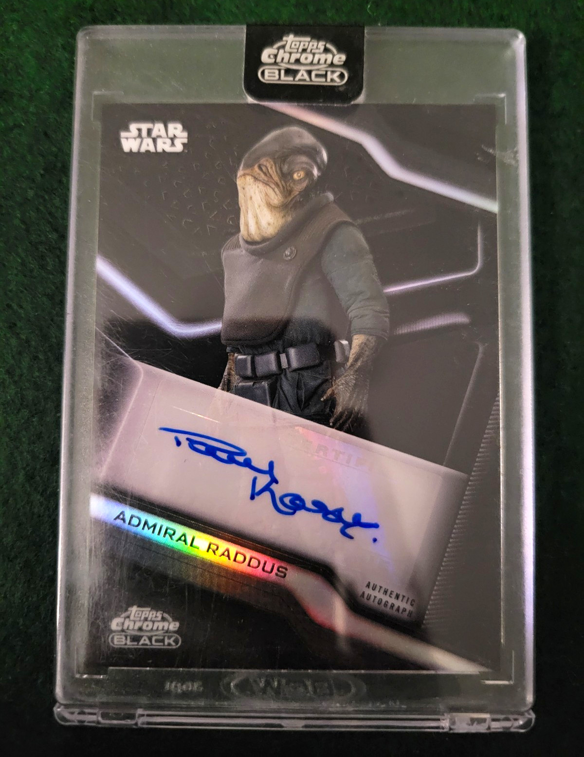Topps 2022 Chrome Black Star Wars A-PK Paul Kasey Admiral Raddus Autograph