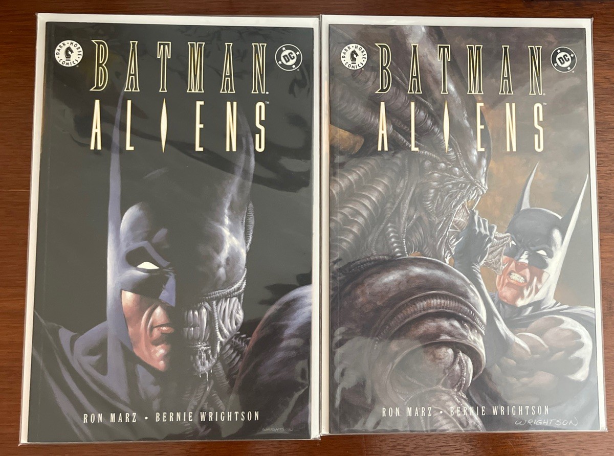 Batman vs Aliens #1-2 Complete Set Series Horror Wrightson DC Dark Horse 1997 NM Batman vs Aliens #1-2 Complete Set Series Horror Wrightson DC Dark Horse 1997 NM
