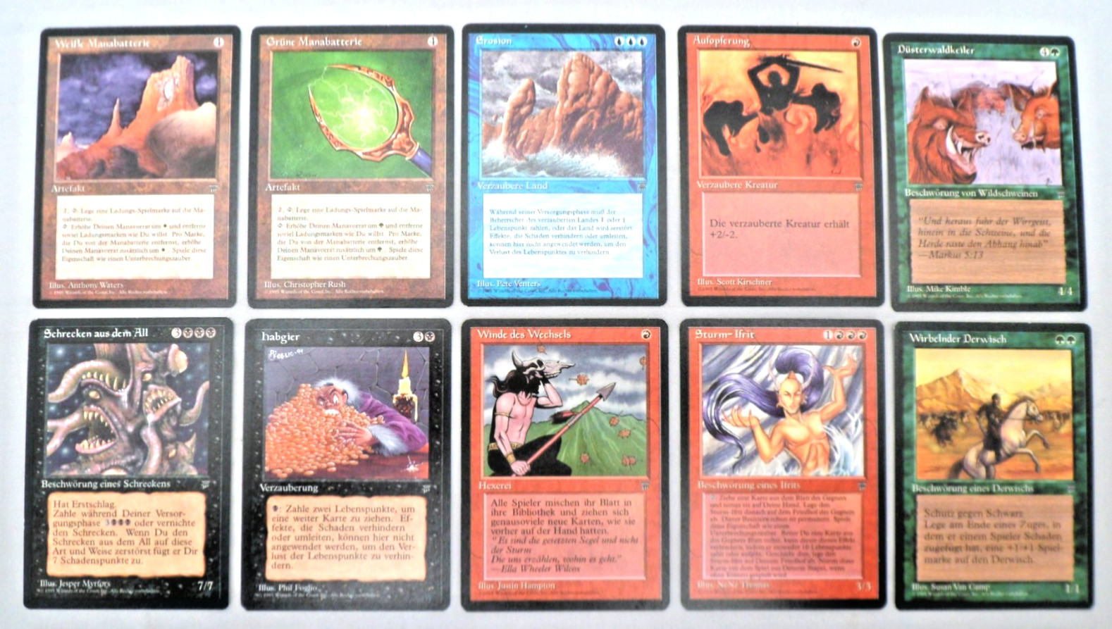 MTG German Legends (Renaissance) x10 Cosmic H. Greed, Winds of Change, T. Efreet MTG German Legends (Renaissance) x10 Cosmic H. Greed, Winds of Change, T. Efreet