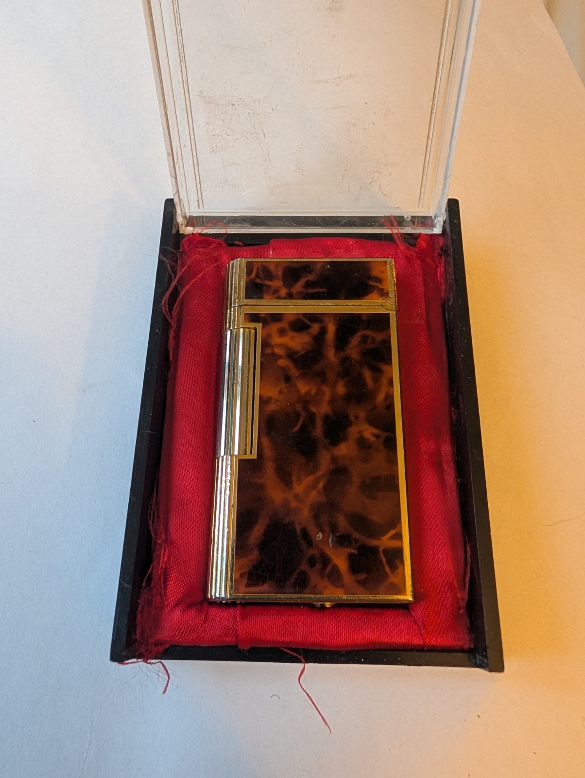 Vintage Zaima Butane Cavalier Lighter In Case Tortoise Shell Works, Read (H) Vintage Zaima Butane Cavalier Lighter In Case Tortoise Shell Works, Read (H)