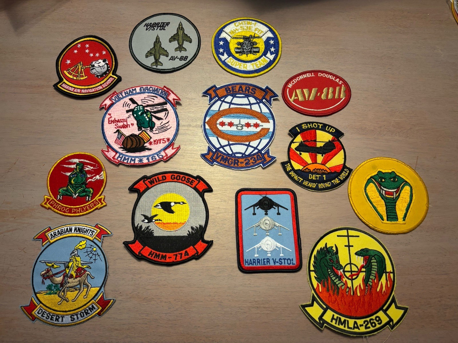 Lot Of 13 Vintage United States Marine Corps USMC Military patches Lot Of 13 Vintage United States Marine Corps USMC Military patches