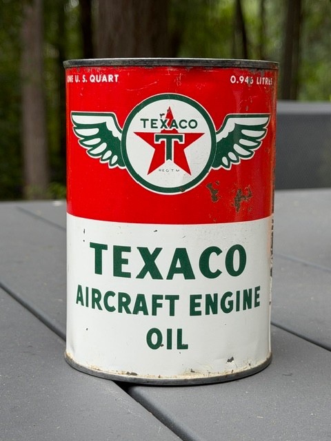 Vintage - NOS - Texaco Aircraft Engine Oil Quart. - c.-1950s Vintage - NOS - Texaco Aircraft Engine Oil Quart. - c.-1950s