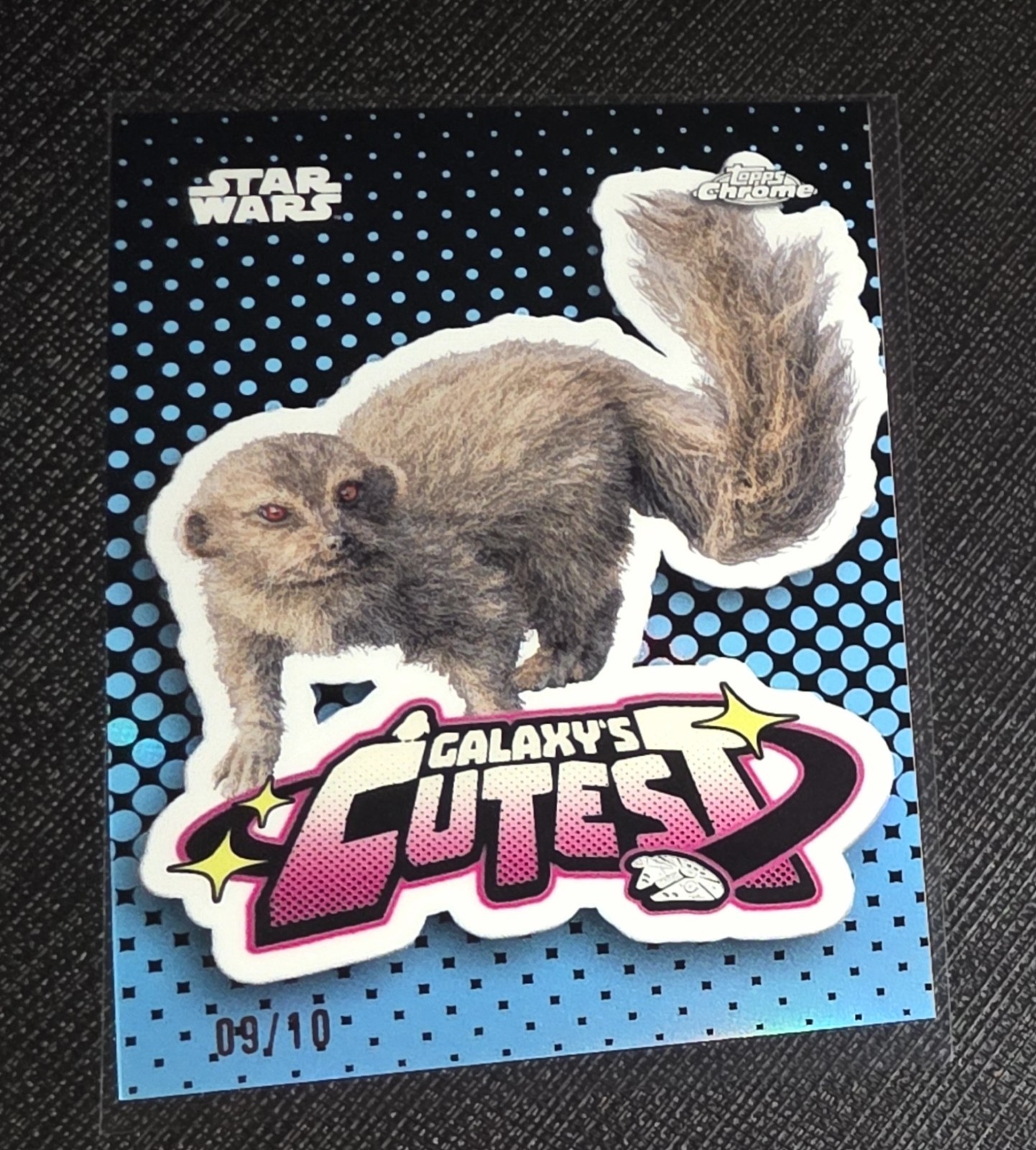 2026 Topps Chrome #'d 9/10 Star Wars Cutest Lava Meerkat Insert Card Refractor