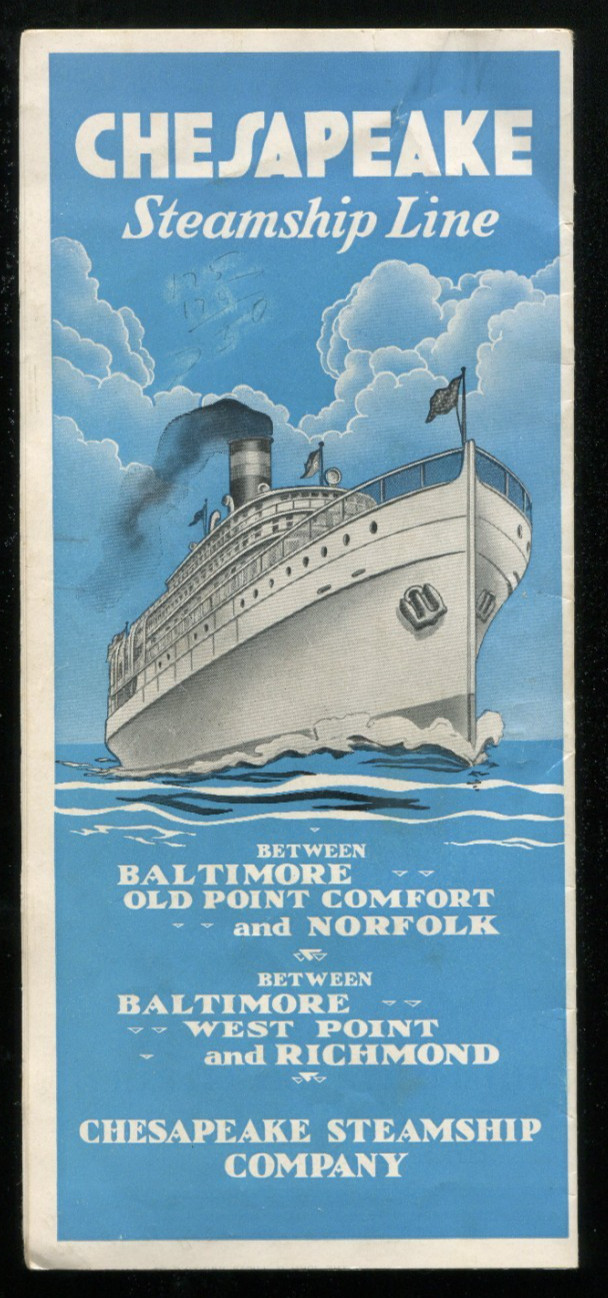 1937 Chesapeake Steamship Co. Brochure Deck Plans Map Baltimore Norfolk Richmond 1937 Chesapeake Steamship Co. Brochure Deck Plans Map Baltimore Norfolk Richmond