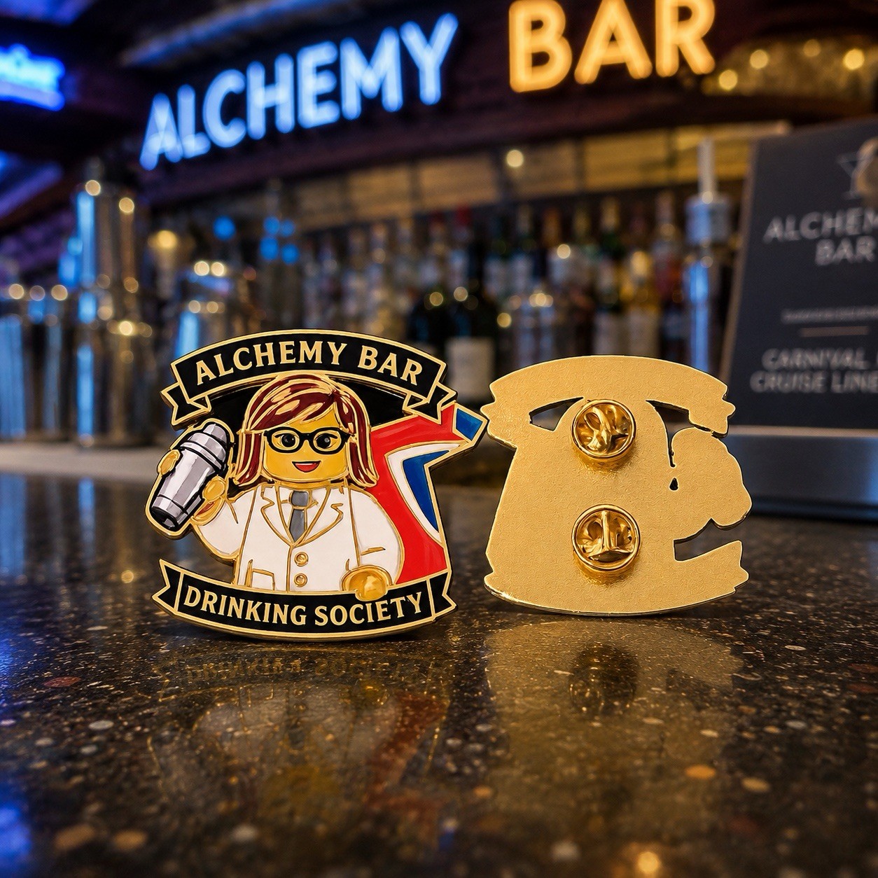 Lapel Pin Alchemy Bar Drinking Society NEW Lapel Pin Alchemy Bar Drinking Society NEW