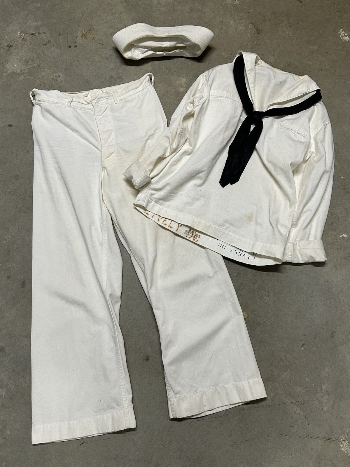 Vintage 50s/60s US Navy Undress Jumper Uniform Top Trousers And Cover Vintage 50s/60s US Navy Undress Jumper Uniform Top Trousers And Cover