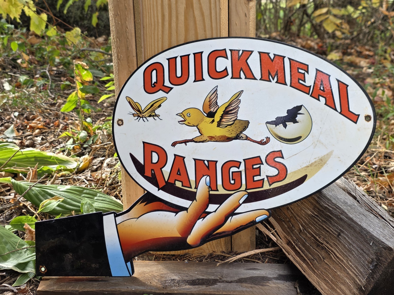 VINTAGE QUICK MEAL GAS RANGES PORCELAIN HEAVY METAL SIGN 12" X 8". VINTAGE QUICK MEAL GAS RANGES PORCELAIN HEAVY METAL SIGN 12" X 8".