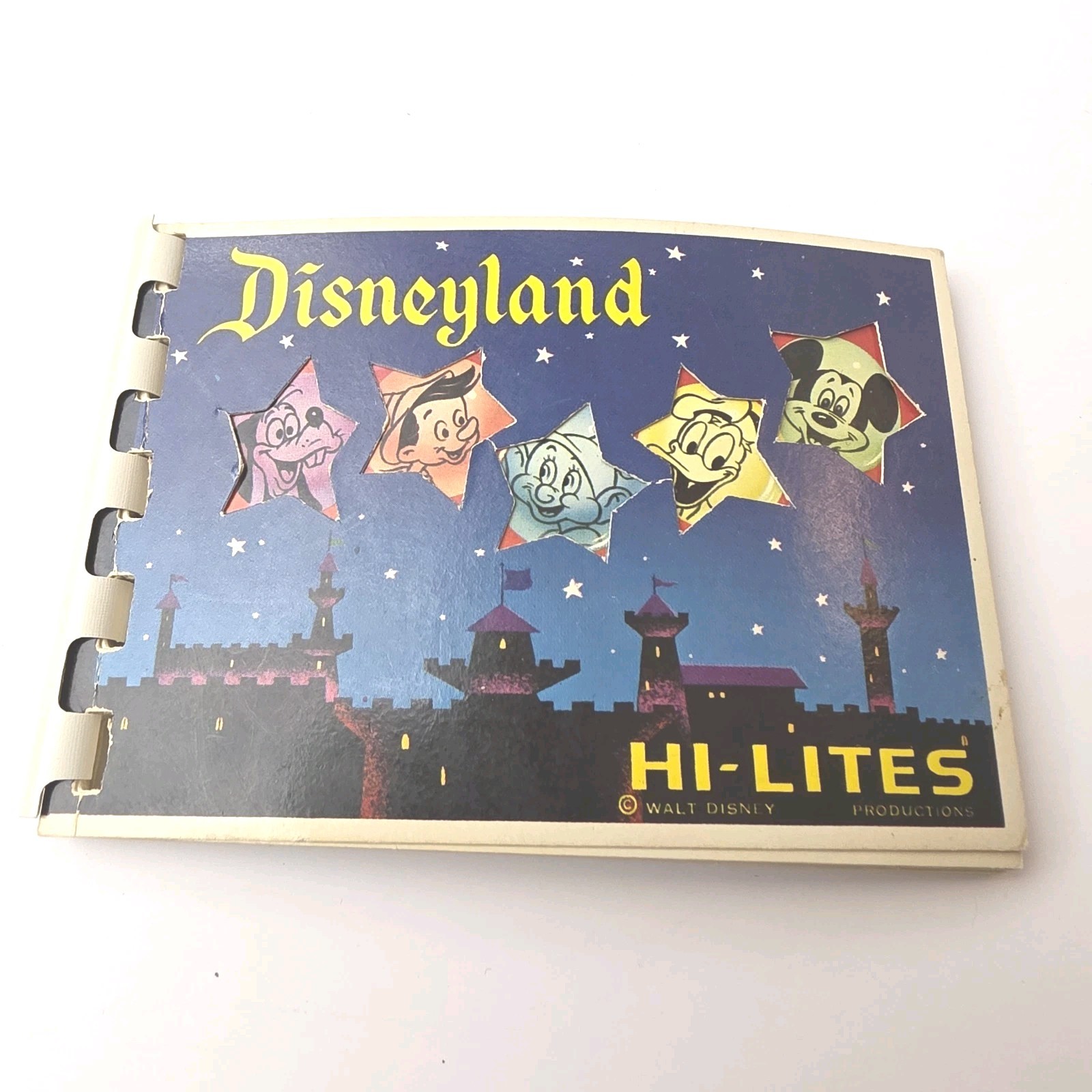 Vintage 1960's Walt Disney Productions Disneyland HI-LITES Mini Souvenir Booklet