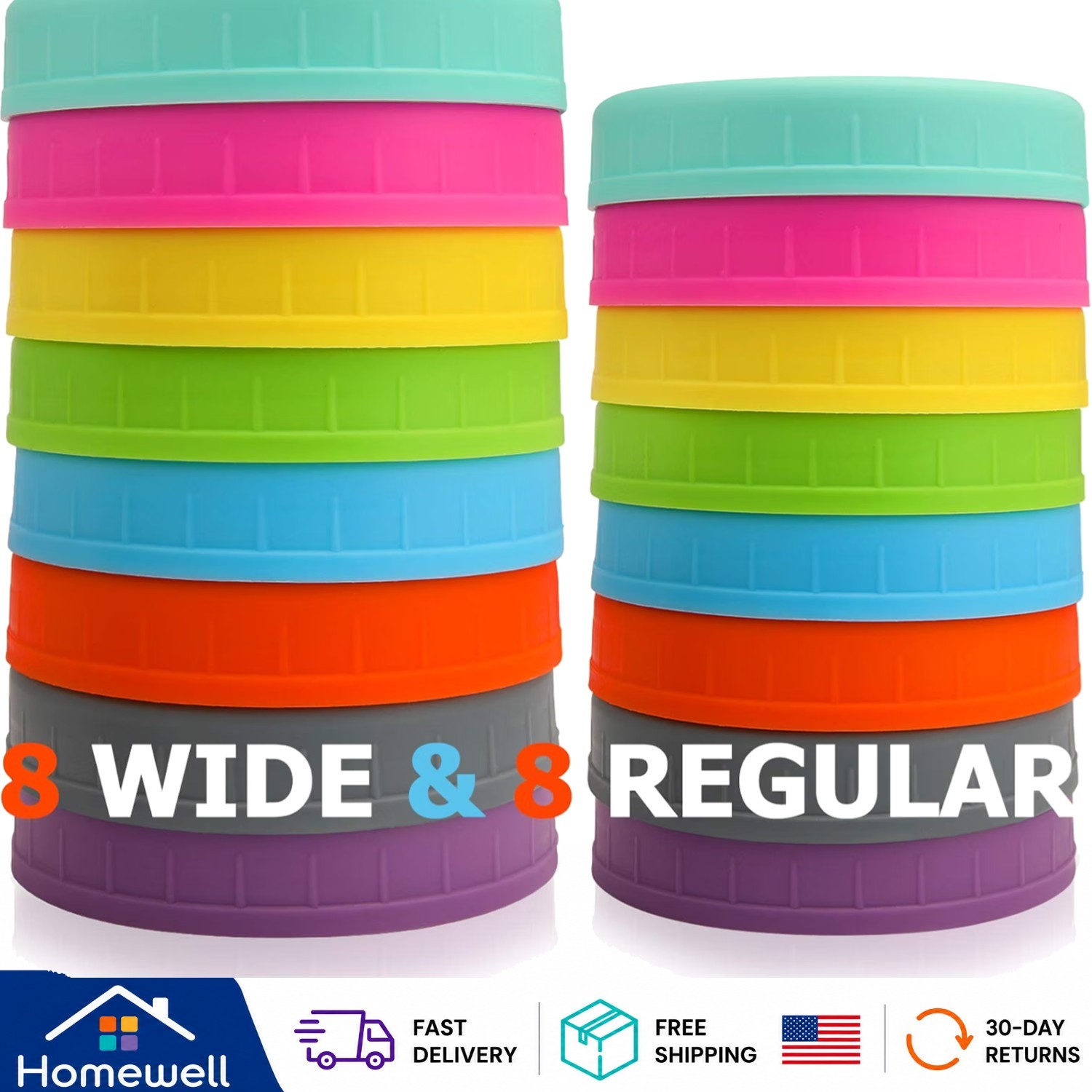 Versatile 16-Pack Mason Jar Lids - Fit Ball, Kerr for All Your Canning Needs Versatile 16-Pack Mason Jar Lids - Fit Ball, Kerr for All Your Canning Needs