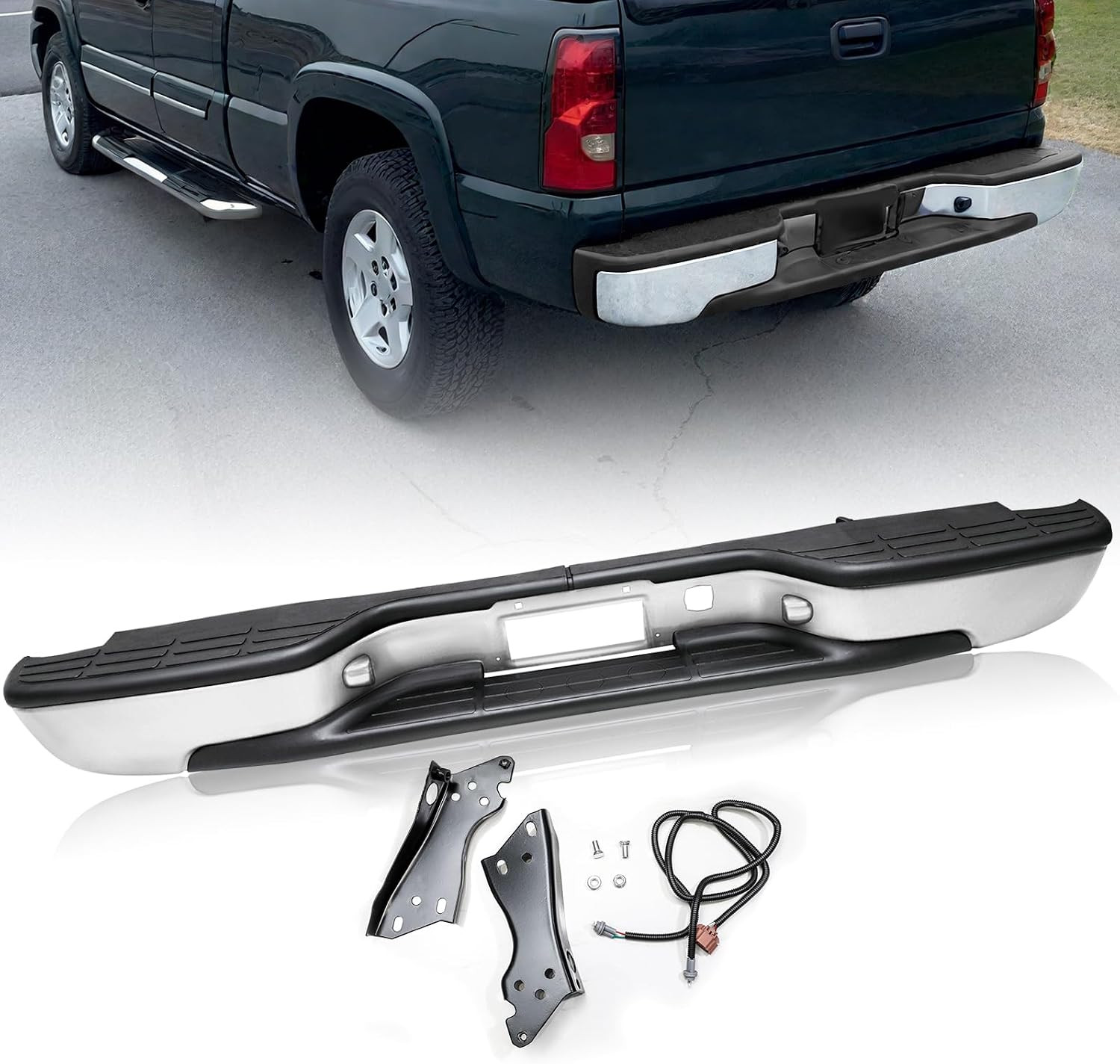 Rear Bumper Fits for 1999-2006 Chevy Silverado 1500