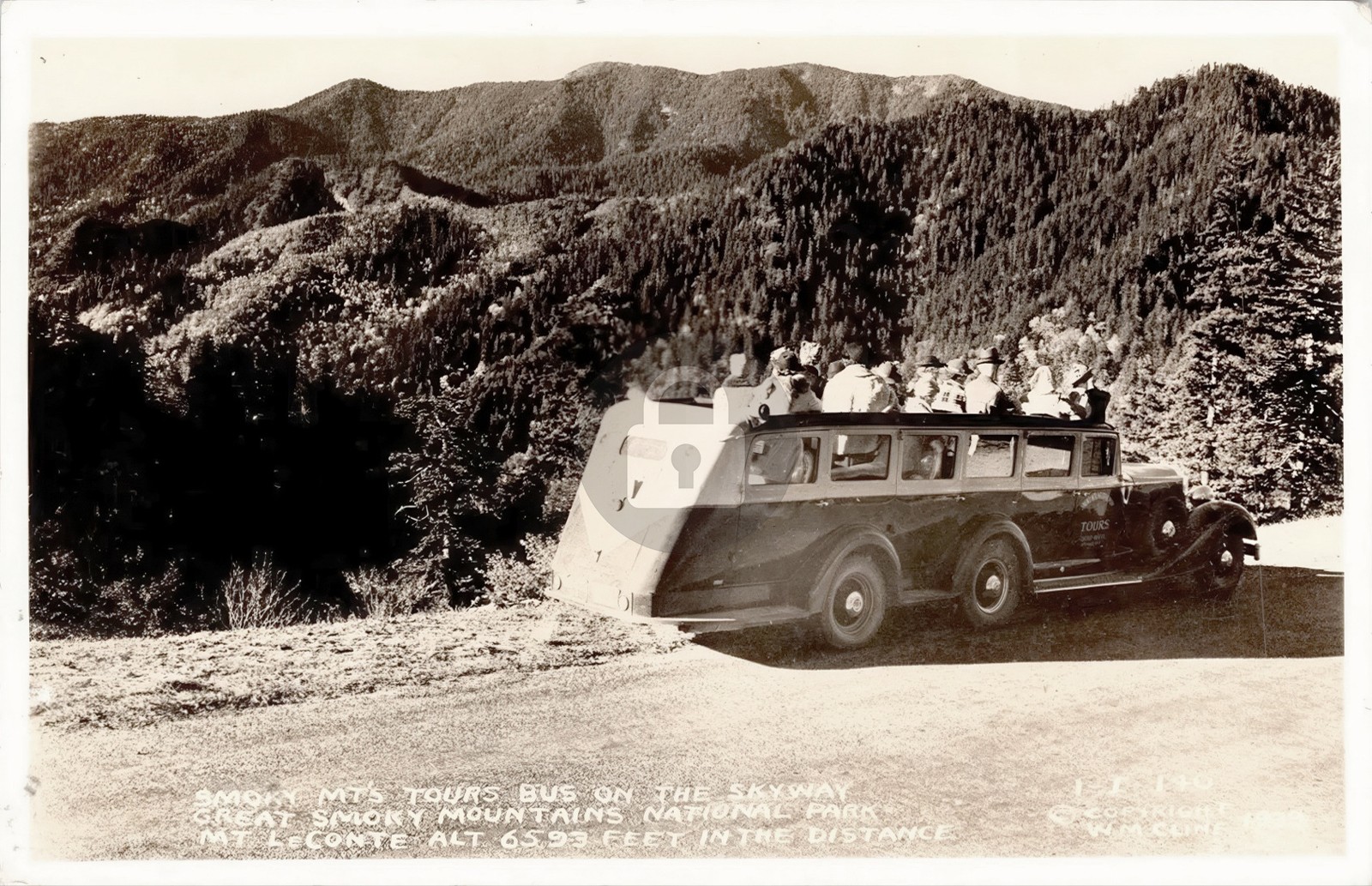 Smoky Mountain Tours Bus Skyway Great Smoky Mountain RPPC Photo Postcard COPY Smoky Mountain Tours Bus Skyway Great Smoky Mountain RPPC Photo Postcard COPY