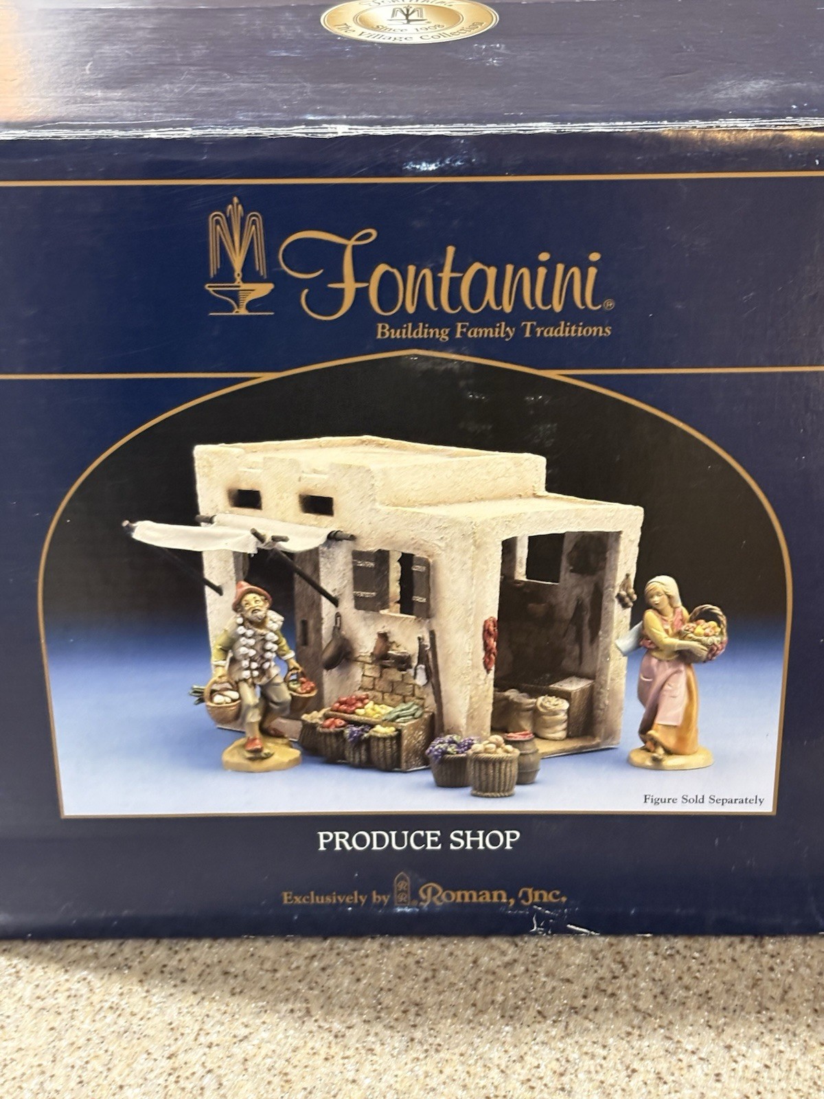 FONTANINI ITALY 5" 4PC PRODUCE NATIVITY VILLAGE MARKETPLACE SHOP 54302