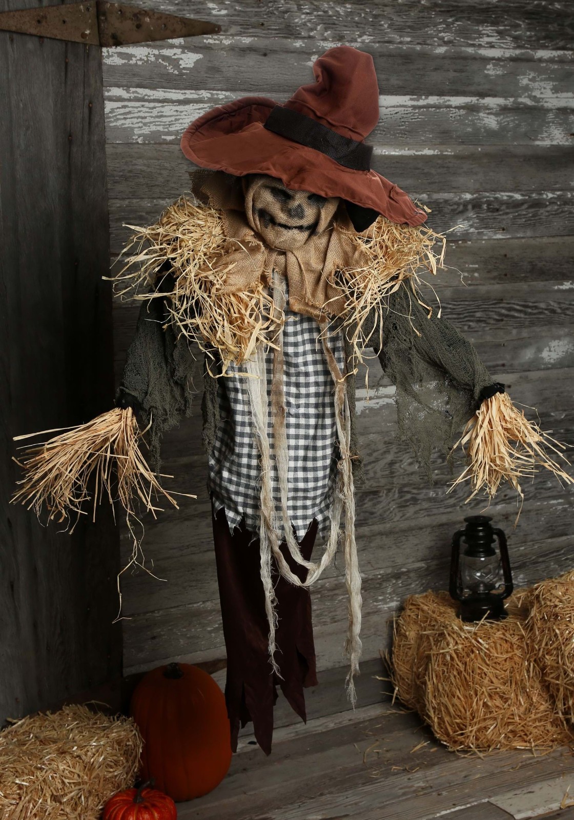 4.5 FT ANIMATED HANGING SURPRISE SCARECROW JUMP SCARE HALLOWEEN ANIMATRONIC PROP 4.5 FT ANIMATED HANGING SURPRISE SCARECROW JUMP SCARE HALLOWEEN ANIMATRONIC PROP