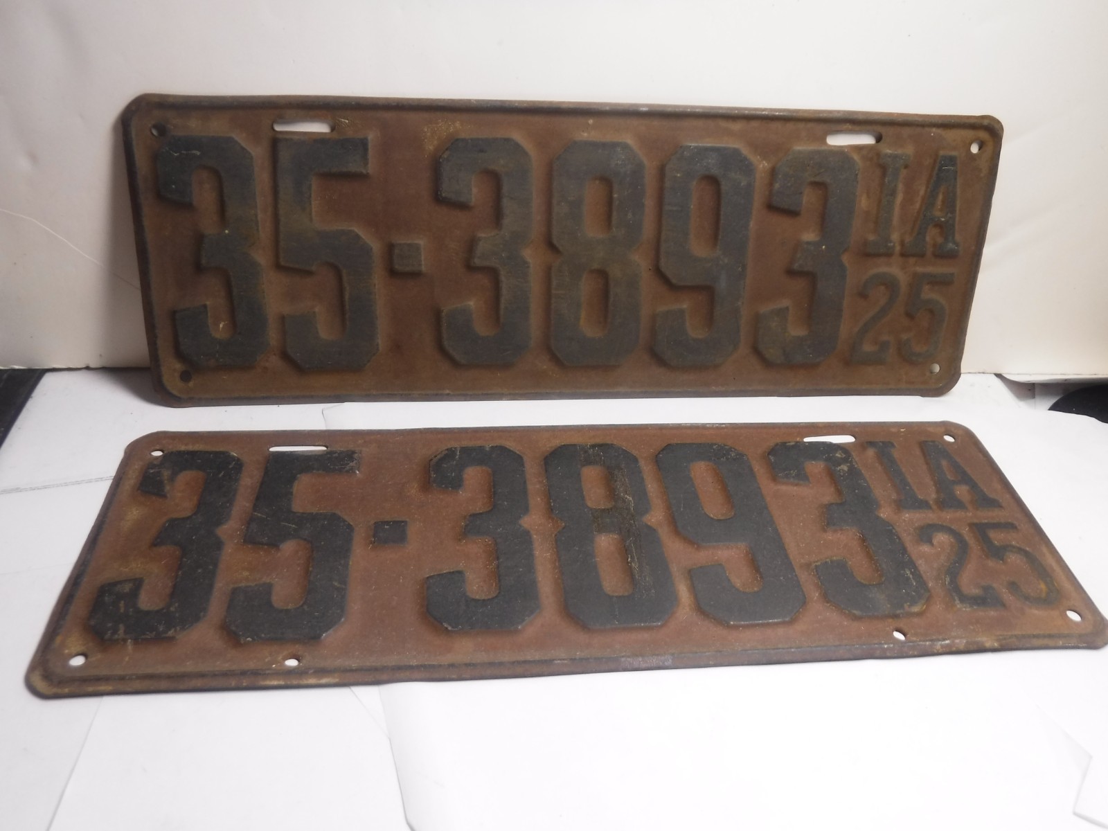 1925 Louisiana License Plate Plates PAIR / SET 35-3893 Very Rare Set 1925 Louisiana License Plate Plates PAIR / SET 35-3893 Very Rare Set