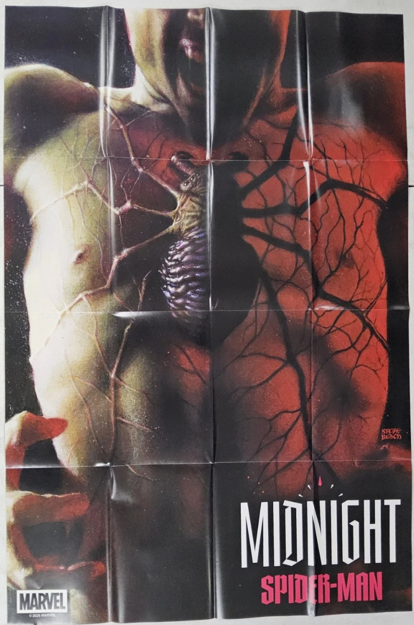 2026 Marvel Folded Promo Poster ~ MIDNIGHT SPIDER-MAN # 1 ~ 24x36 Marvel UNUSED 2026 Marvel Folded Promo Poster ~ MIDNIGHT SPIDER-MAN # 1 ~ 24x36 Marvel UNUSED