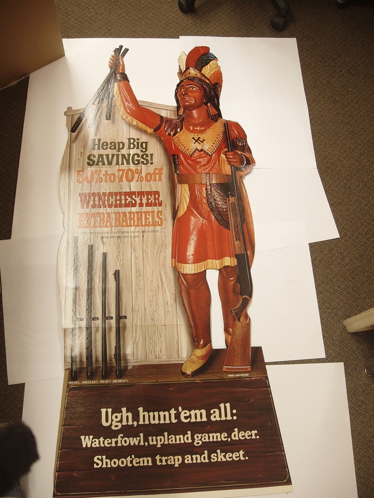 Vintage 1967 Winchester Shotgun Barrel 61" Indian Sign W/Box & Paperwork Mint Vintage 1967 Winchester Shotgun Barrel 61" Indian Sign W/Box & Paperwork Mint