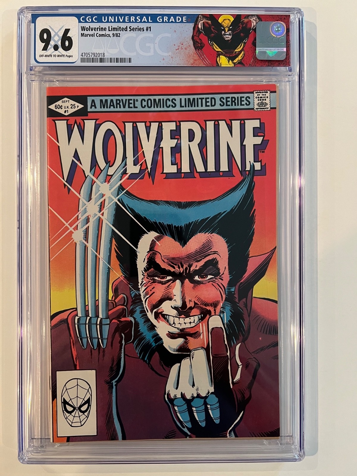 Wolverine Limited Series #1 CGC 9.6 Near Mint+ New Slab & Custom Wolverine Label Wolverine Limited Series #1 CGC 9.6 Near Mint+ New Slab & Custom Wolverine Label