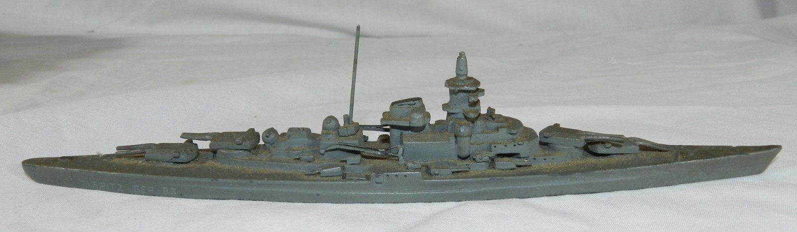 Vintage WWII Lead Ship Recognition Model - Tirpitz Ger BB - 8 1/8" long Vintage WWII Lead Ship Recognition Model - Tirpitz Ger BB - 8 1/8" long