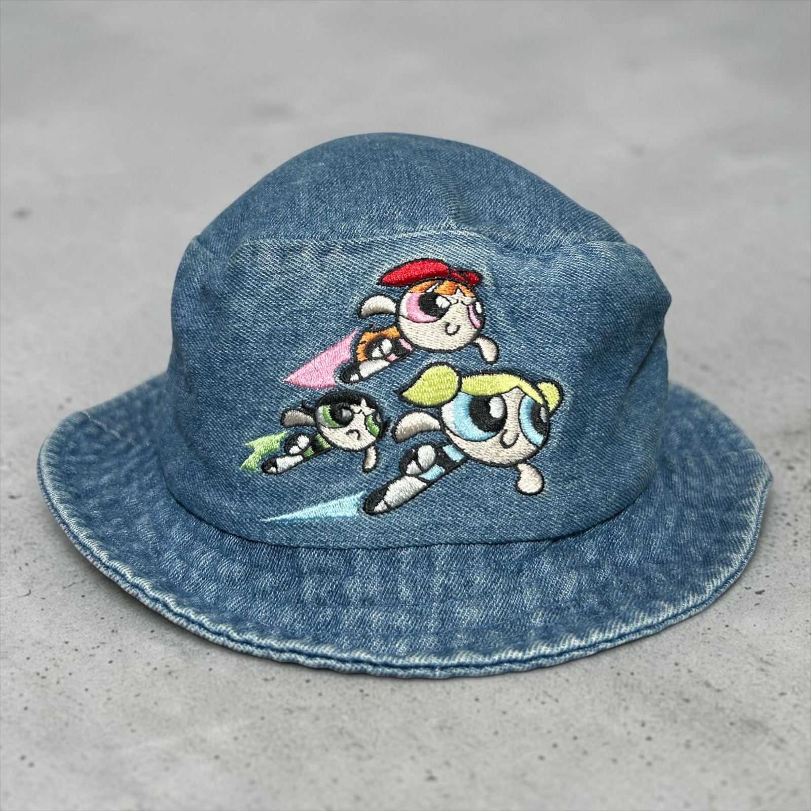 VTG Y2K Cartoon Network PowerPuff Girls Jean Bucket Hat 2000 VTG Y2K Cartoon Network PowerPuff Girls Jean Bucket Hat 2000