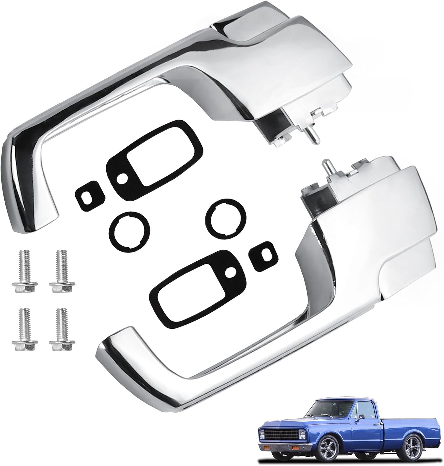 Chrome Exterior Front Pair Set Door Handles Fit for Chevy GMC Chrome Exterior Front Pair Set Door Handles Fit for Chevy GMC