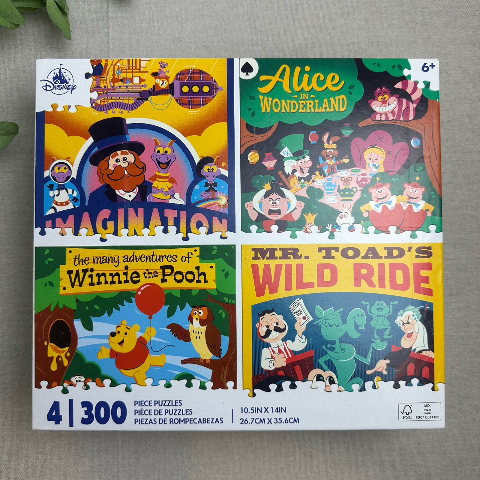 Disney Parks Attraction (4 x 300 Pc) Jigsaw Puzzle 4-in-1 Dave Perillo Art New Disney Parks Attraction (4 x 300 Pc) Jigsaw Puzzle 4-in-1 Dave Perillo Art New