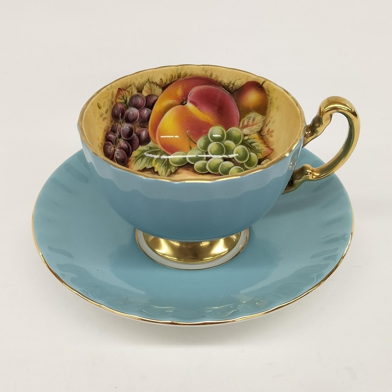 AYNSLEY Orchard Gold Cup & Saucer AYNSLEY Orchard Gold Cup & Saucer